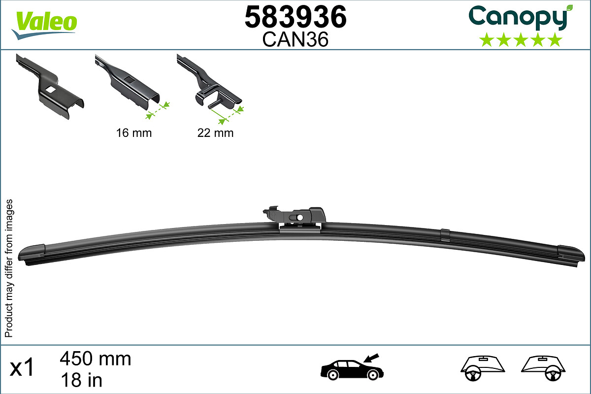 VALEO CANOPY Ablaktörlő lapát 583936_VALEO